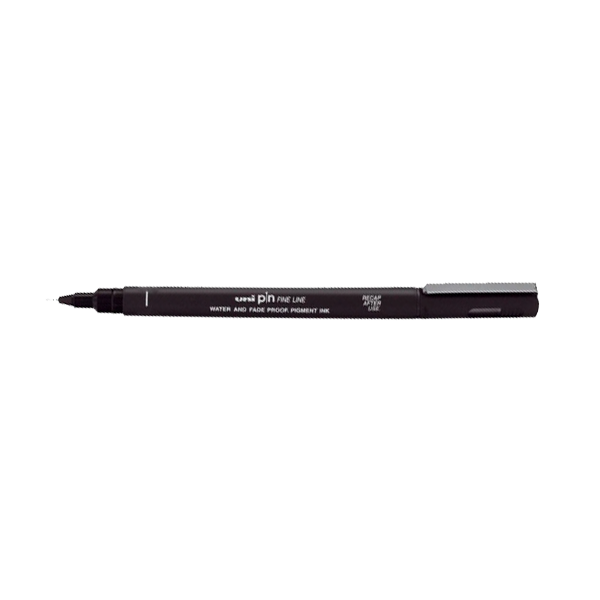 Uni-Ball Çizim Kalemi (12 adet)Akrilik Uçlu Fine Line Pin 0.7 MM Siyah PIN 07-200(S)