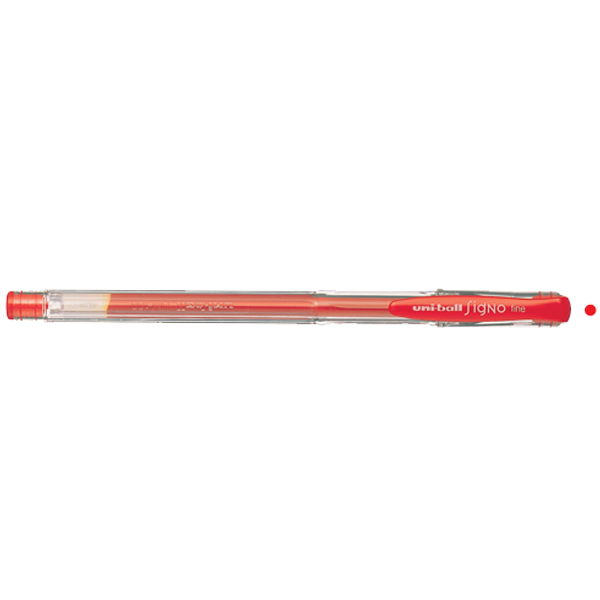 Uni-Ball Roller Kalem (12 adet) Signo Fine Jel Bilye Uç 0.7 MM Kırmızı  UM-100