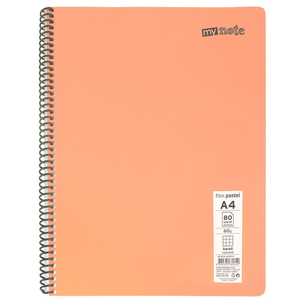 Mynote Defter Flex Pastel A4 120 YP Çizgili