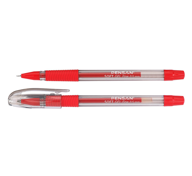 Pensan Tükenmez Kalem Soft Gel Fıne Kırmızı 0.5 MM 2420