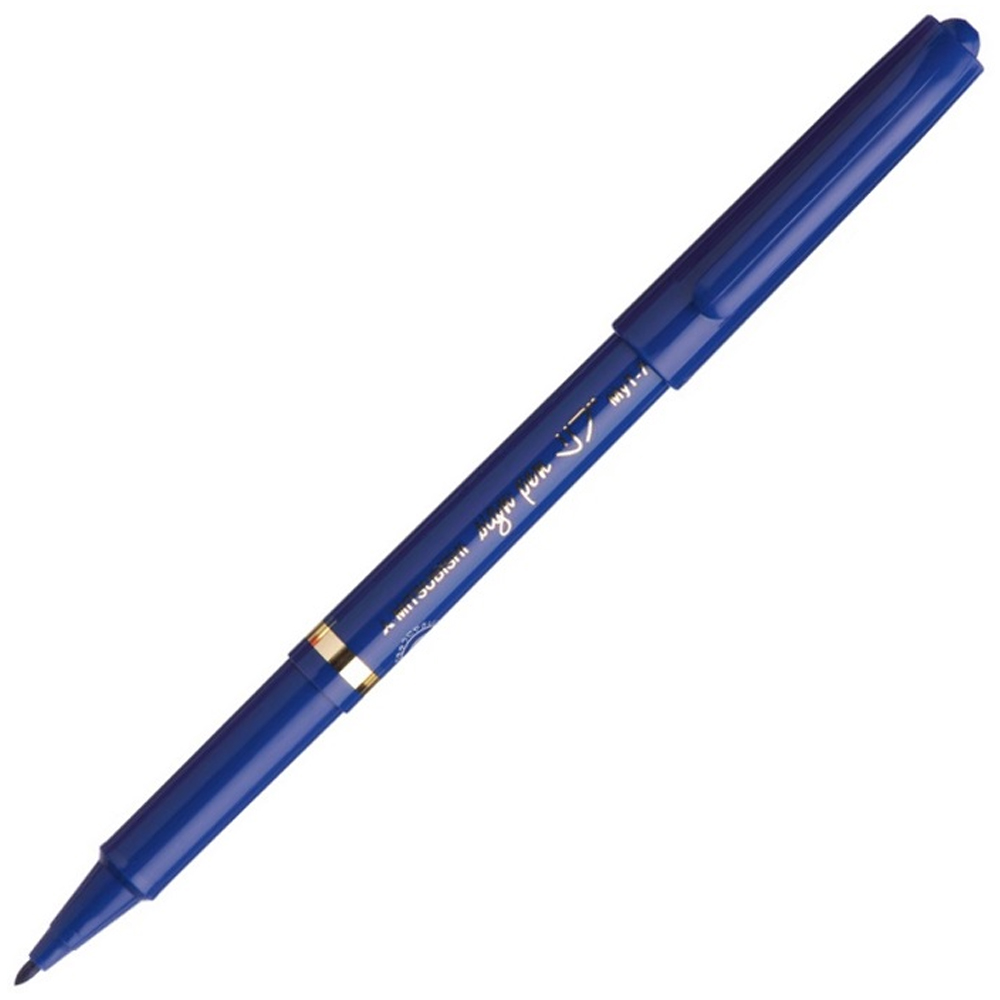 uni-ball Mitsubishi Sign Pen 1.0 Akrilik Uçlu Imza Kalemi Mavi Myt-7 (10 Lu Paket)