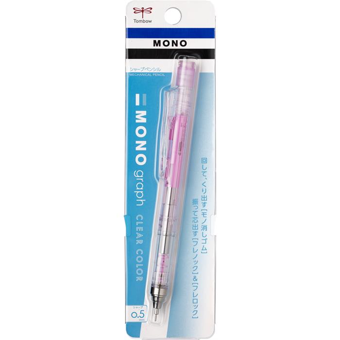 Tombow Versatil Kalem Mono Graph 0.5 MM Şeffaf Pembe