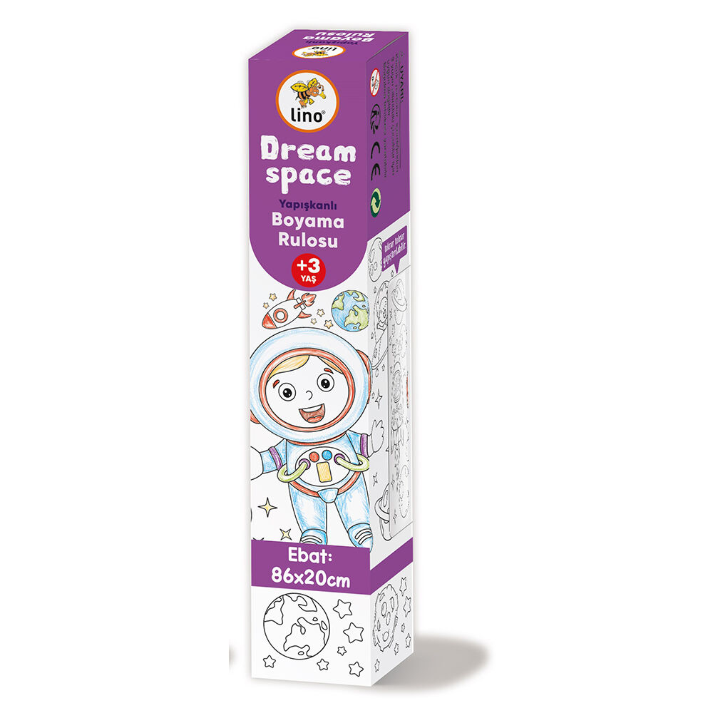 Lino Yapışkanlı Boyama Rulosu Dream Space 86x20 Cm LS-102