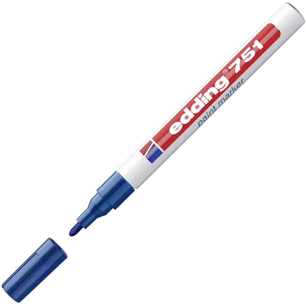 Edding Markör Boya Dekor Yuvarlak Uçlu 1-2 MM Mavi (10 adet) 751