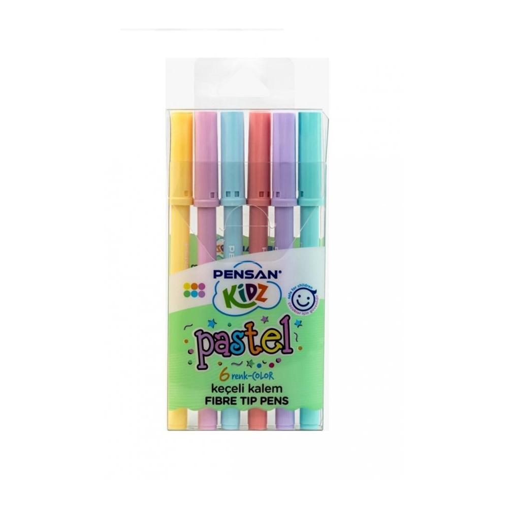 Pensan Keçeli Kalem 6 Renk Pastel Kesik Uç 99096