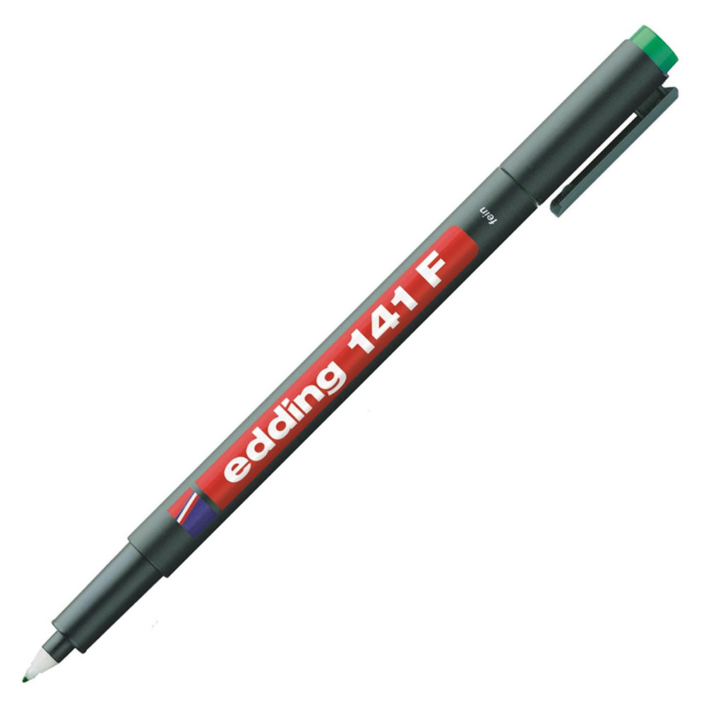 Edding Asetat Kalemi Permanent F Seri 0.6 MM Yeşil E-141F (10 adet)