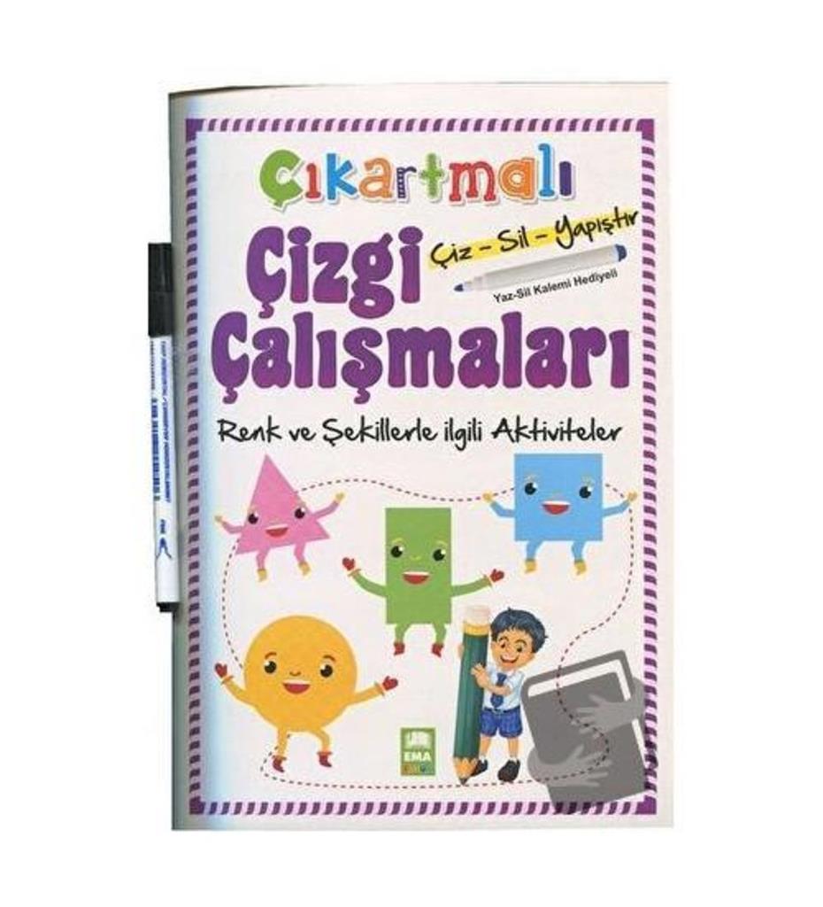Ema Çıkartmalı Çizgi Çalışm.-Renk,Şekil/Emaçocuk