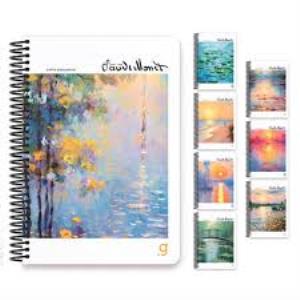 Gıpta Monet Spiralli Sert Kapak Defter 17x24 100 YP Çiz. 7005