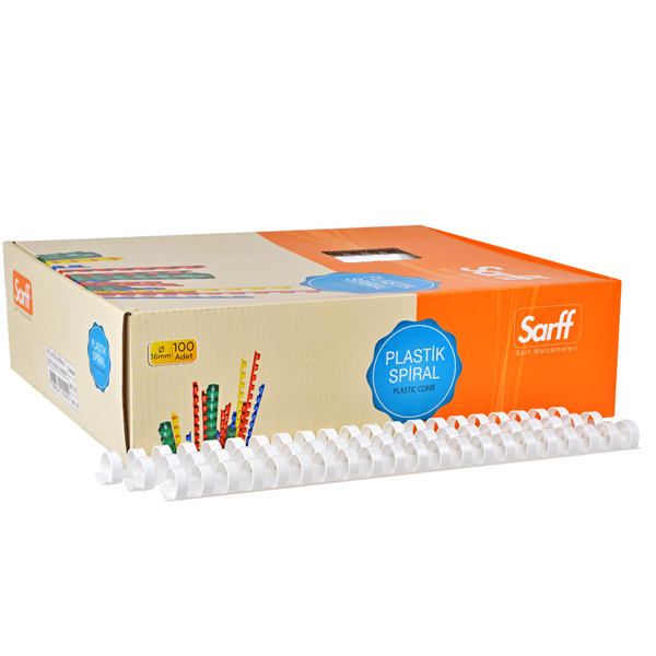 Sarff Spiral Plastik 10 MM Beyaz (100 lü) 15202017