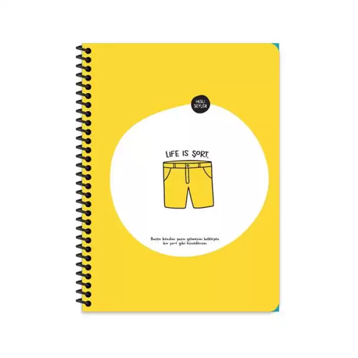 Hisli Şeyler Spiralli Karton Kapak Stickerli Defter 18,5x25 80 YP Kar.