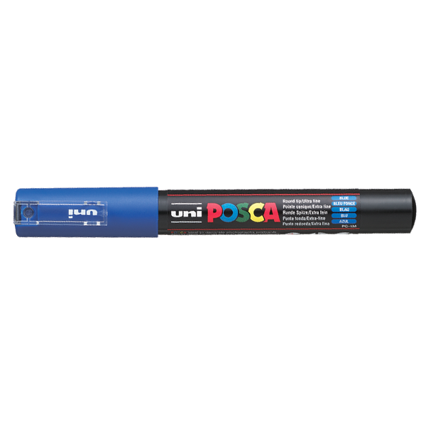 Uni-Ball Markör Boyama Posca Su Bazlı Poster 0.7 MM Mavi (6 adet)