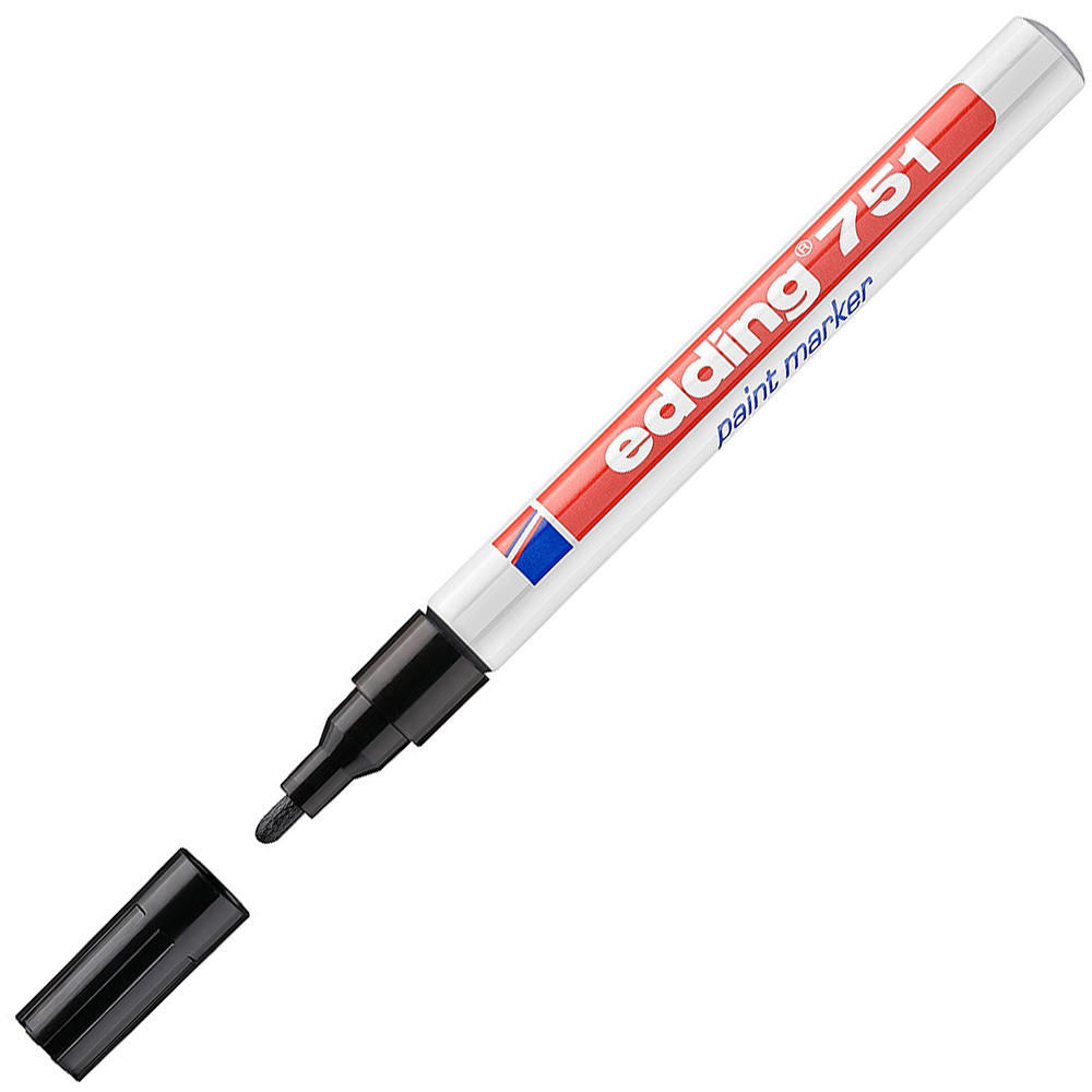 Edding Markör Boya Dekor Yuvarlak Uçlu 1-2 MM Siyah(10 adet) 751