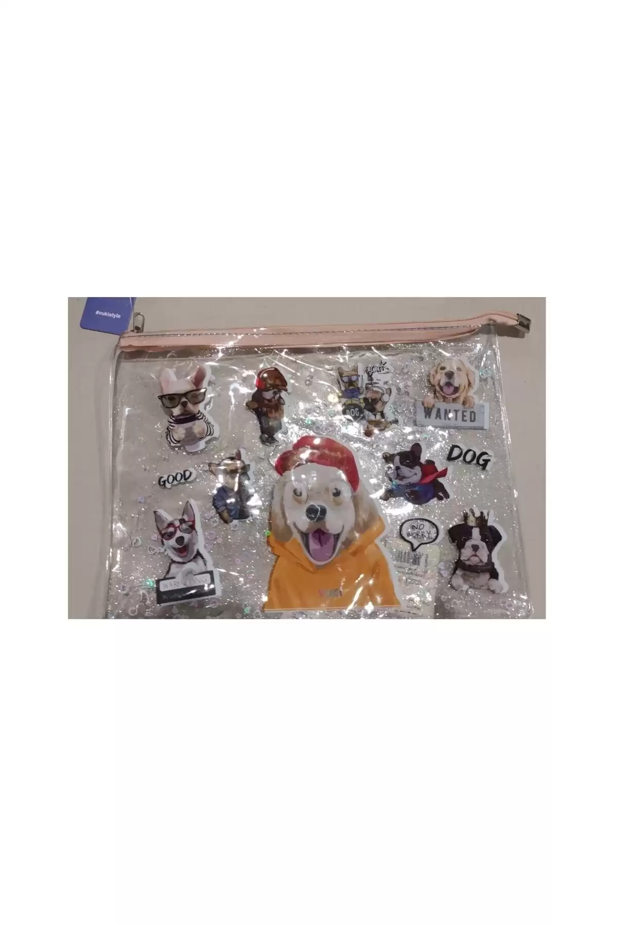 Vuki Fermuarlı Şeffaf Dosya Sulu A4 Köpek 1/S VK-0073-09