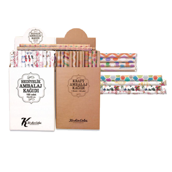 Keskin Color Ambalaj Kağıdı (100 lü) Kraft Tekli Rulo 70x100 100351-99