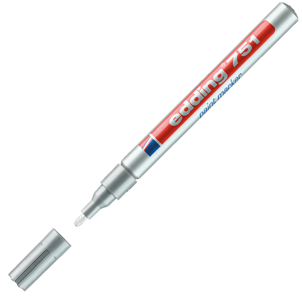 Edding Markör Boya Dekor Yuvarlak Uçlu 1-2 MM Gümüş (10 adet) 751
