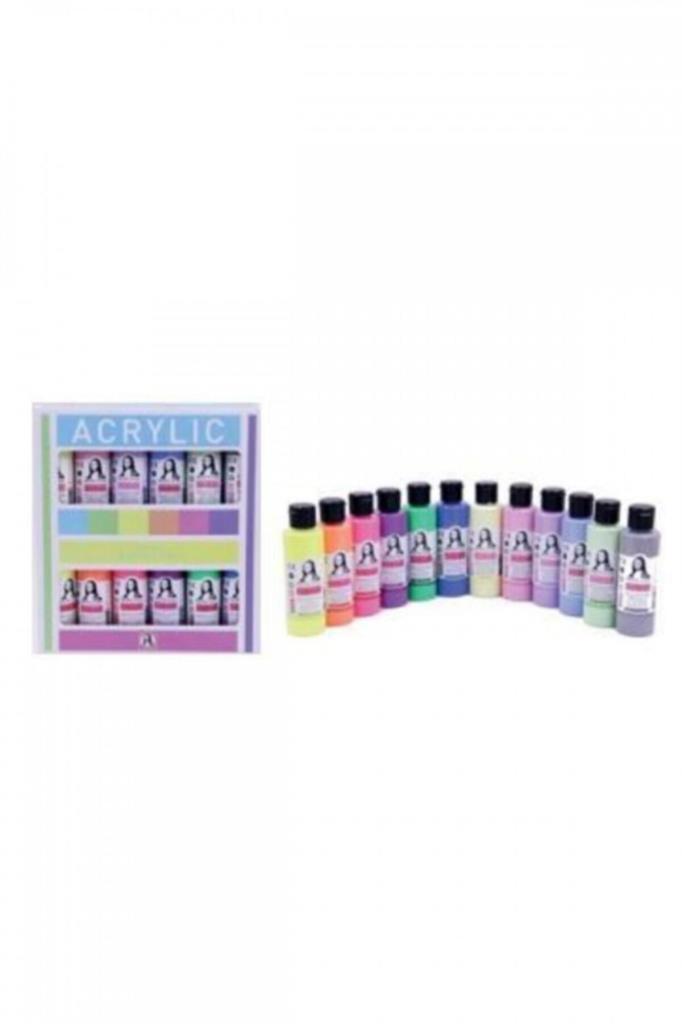 Mona Lisa Akrilik Boya 12x70 ML Set (Chalk+Neon)
