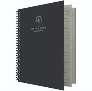 Dilman Black Book Spiralli Yan 16x22 80 YP Çizgili 6613