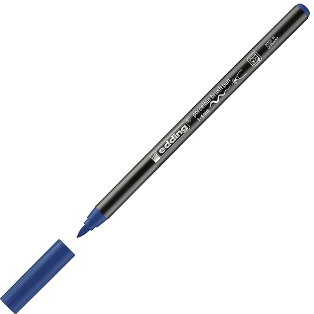 Edding Porselen Kalemi Fırça Uçlu 1-4 MM Çelik Mavisi 4200-10-PKT