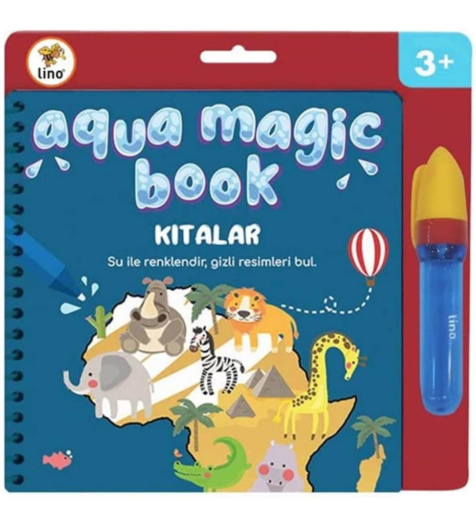 Lino Sihirli Boyama Kitabı Aqua Magic Book Kıtalar TFL-1001