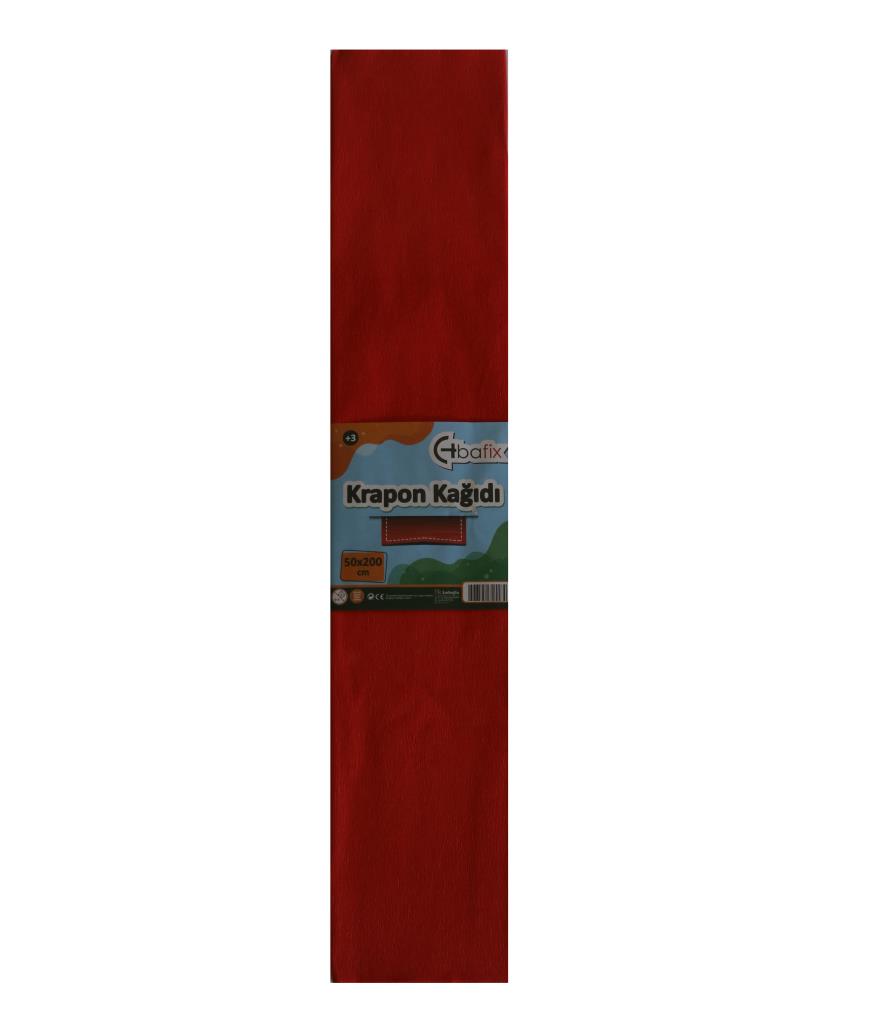 Bafix Krapon Kağıdı 10 LU 50x200 CM Kırmızı-10-PKT