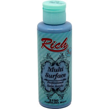 Rich Akrilik Boya Multi Surface 120 CC Petrol Mavi 2192