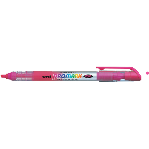 Uni-Ball Fosforlu Kalem ( 12 adet ) Promark Eye Cep Tipi Pembe USP-105