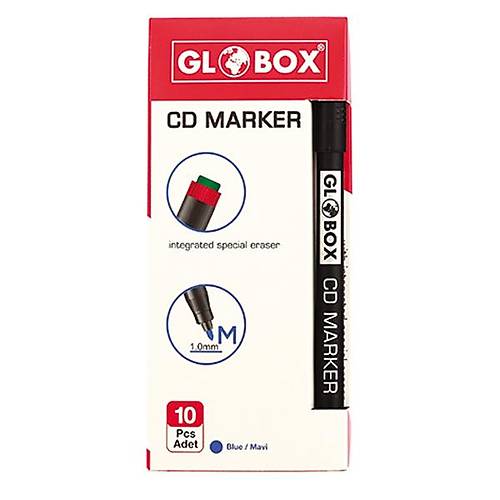 Globox Asetat Kalemi Permanent M Seri Mavi (12 adet)
