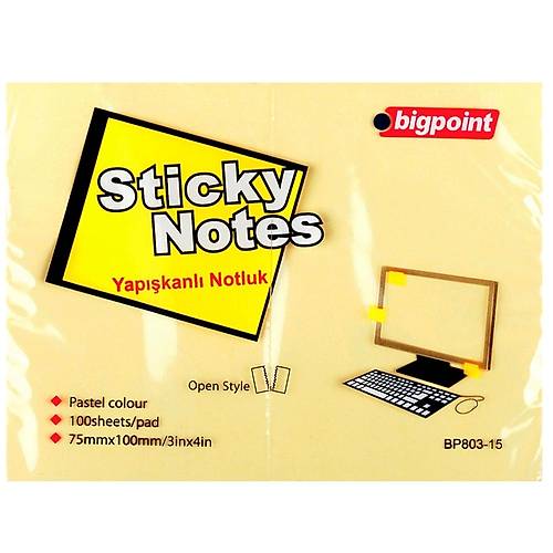 Bigpoint Yap��kanl� Not Ka��d� 75x100 Sar� BP803-15-12-PKT