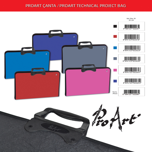 Abka Teknik Resim �antas� Art College 37x54 Proart K�rm�z�