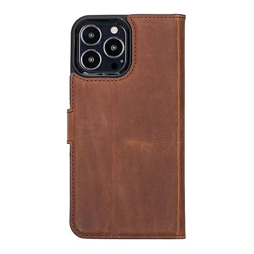 Apple iPhone 13 Pro Max Uyumlu Deri Czdanl Klf Liluri G2