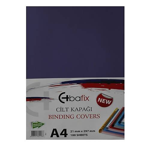 Bafix Cilt Kapa�� Plastik Opak A4 160 MIC Mor (100 l�)