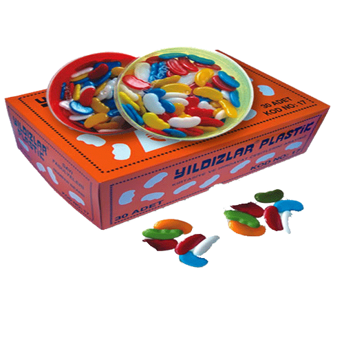 Y�ld�zlar Say� Fasulyesi Plastik Kutuda 17--30 LU
