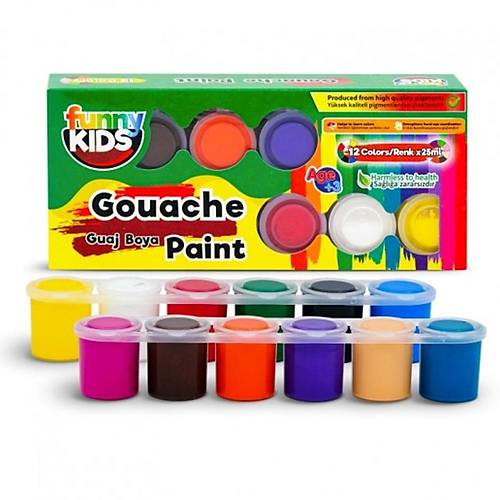 Funny Kids Guaj Boya 12 L� Set 25 ML