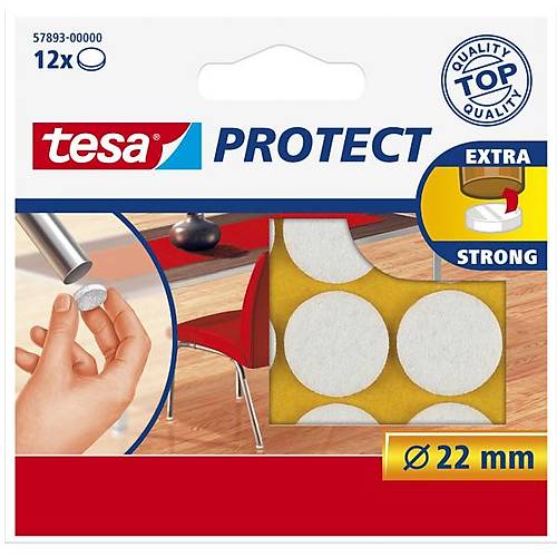 Tesa Ke�e Zemin Koruyucu Daire 12x22 Beyaz 57893-00000--20 li