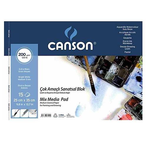 Canson F�nface 1557 Resim Bloklar� �ok Ama�l� 200 GR 25x35 15 YP