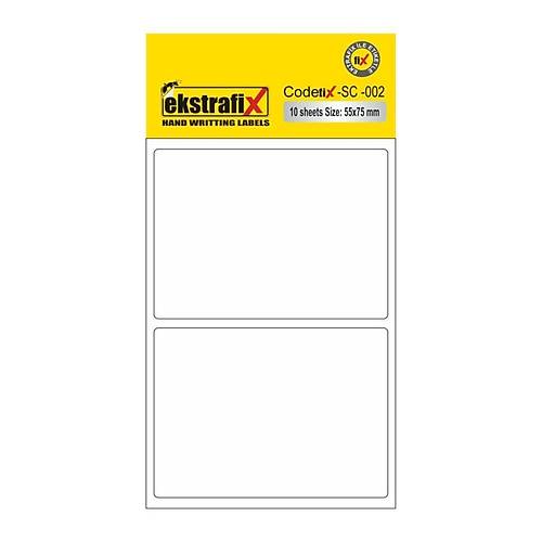 Ekstrafix Ofis Etiketi 55x75 MM 10 Lu Beyaz SC-002 B