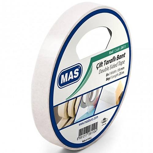 Mas �ift Tarafl� Bant 15x25 Mt 2611