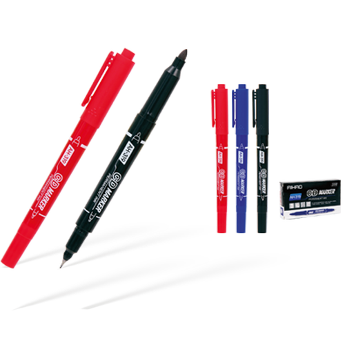 Aihao Asetat Kalemi Permanent ift Tarafl Mavi (12 li sadece mavi)