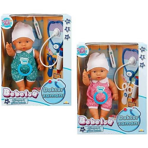 Sunman Oyuncak Bebelou Doktor Zaman� Sesli Bebek Seti 35 Cm