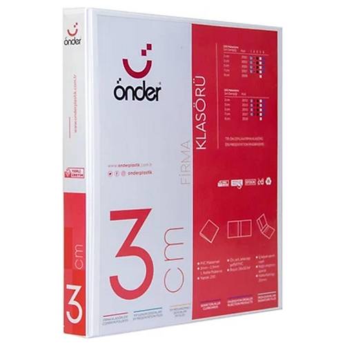 �nder Sunum Klas�r� 4 Halkal� 30 MM A4 Beyaz 2013-5
