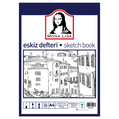 Mona Lisa Eskiz Defteri 50 YP 120 GR A4 BN05-4