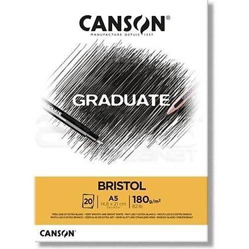 Canson Çizim Bloðu Graduate Cangrad Bristol 20 SY A5 180 GR