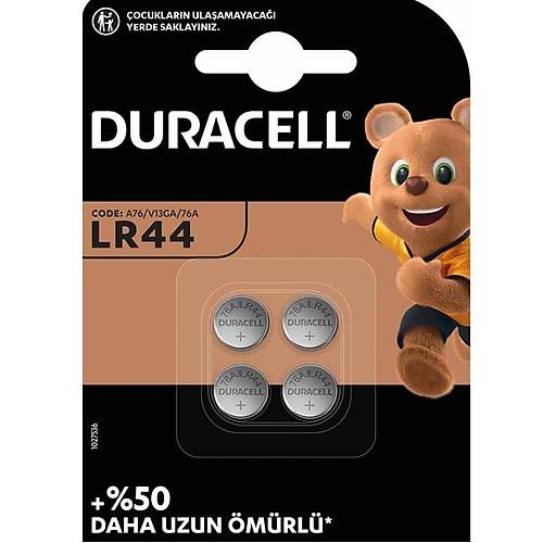Duracell Lityum D��me Pil 3 V 4 L� LR44