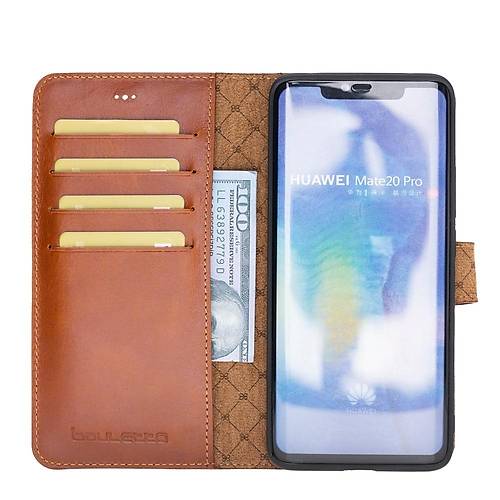 Bouletta Huawei Mate 20 Pro Uyumlu Deri Czdanl Klf RST2EF