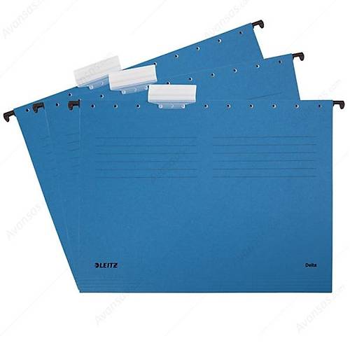 Leitz Ask�l� Dosya Telsiz Delta Karton A4 Mavi 6515-25-PKT