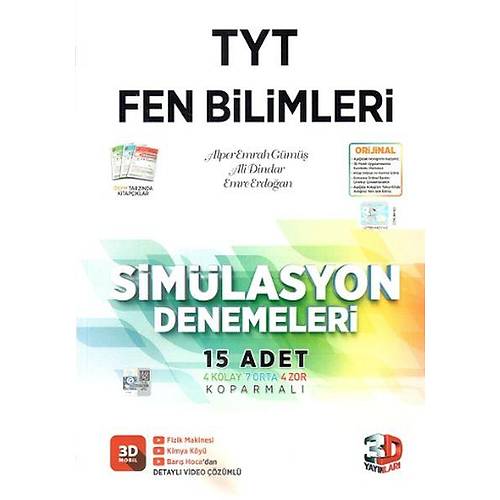 3D TYT Fen Bilimleri Tamam Video zml Simlasyon Denemeleri (Yeni)