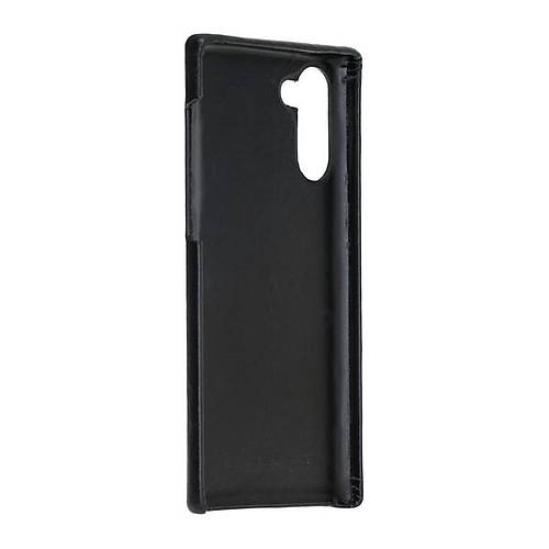Bouletta Samsung Galaxy Note 10 Uyumlu Deri Arka Kapak F360 RST1 Siyah