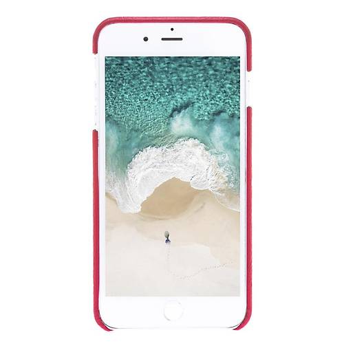 Bouletta Apple iPhone 7-8 Plus Uyumlu Deri Arka Kapak F360 Kýrmýzý