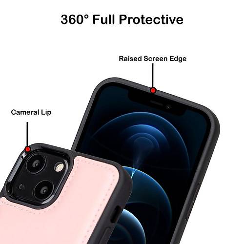 Bouletta Apple iPhone 13 Mini Uyumlu Deri Arka Kapak FXCP NU2