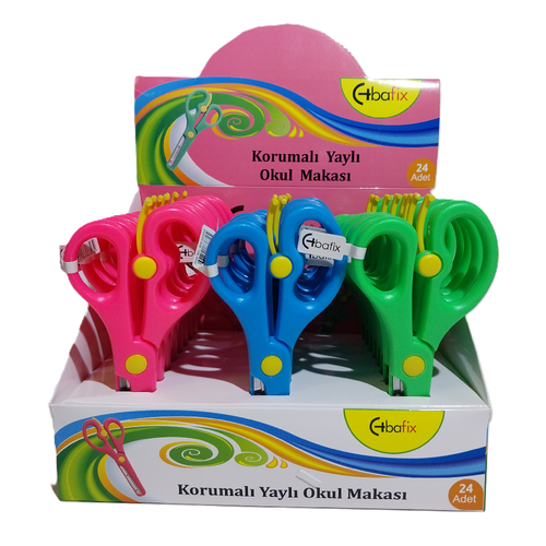 Bafix Okul Makas� Korumal� Yayl� 13,5 Cm BFX-SA2050